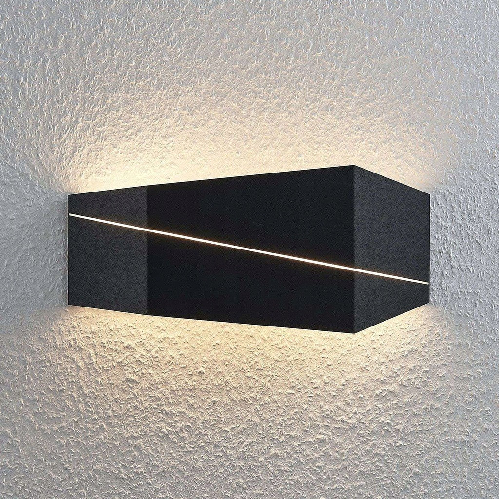 Nikolae LED sieninis šviestuvas, 40 cm, juodas