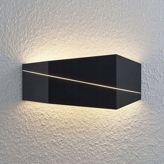 Nikolae LED sieninis šviestuvas, 40 cm, juodas