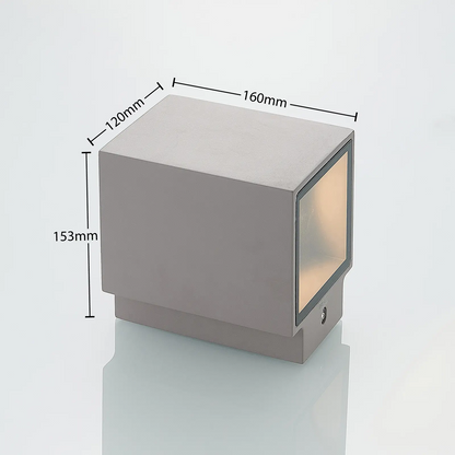 Cataleya LED lauko sieninis šviestuvas, betoninis, 12x16 cm