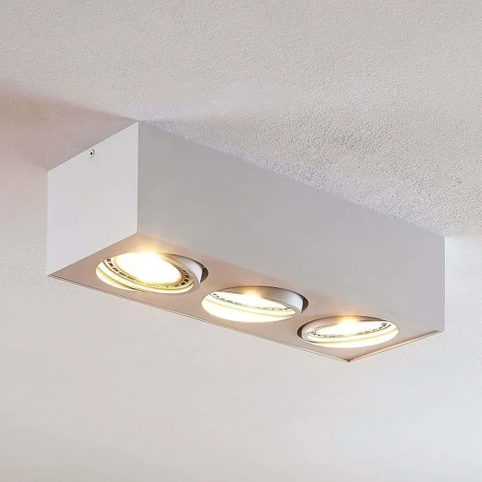 Arcchio Dwight LED lubinis šviestuvas baltos spalvos, 3 lempučių.