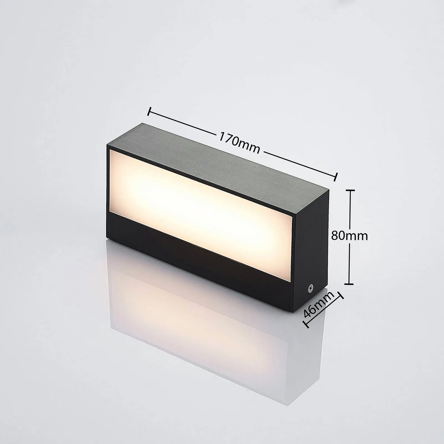 LED lauko sieninis šviestuvas Nienke, IP65, 17 cm