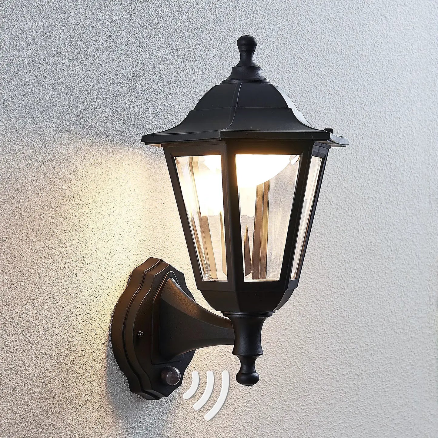 LED lauko sieninis žibintas Iavo su jutikliu