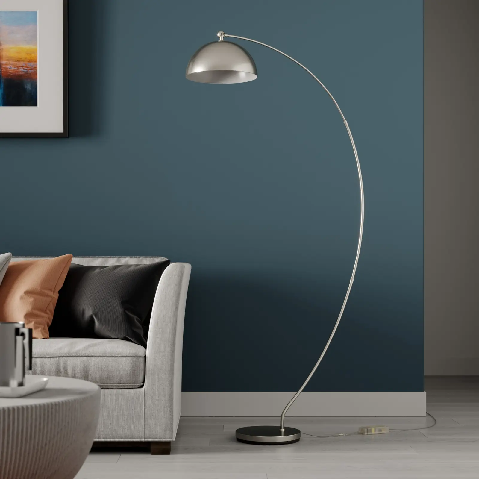 Lindby Zara LED lankinė lempa su kojiniu reguliatoriumi