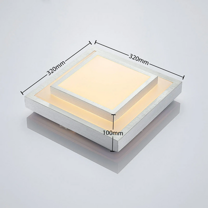 Lindby Mirco LED aliuminio lubinis šviestuvas, kvadratinis, 32 cm
