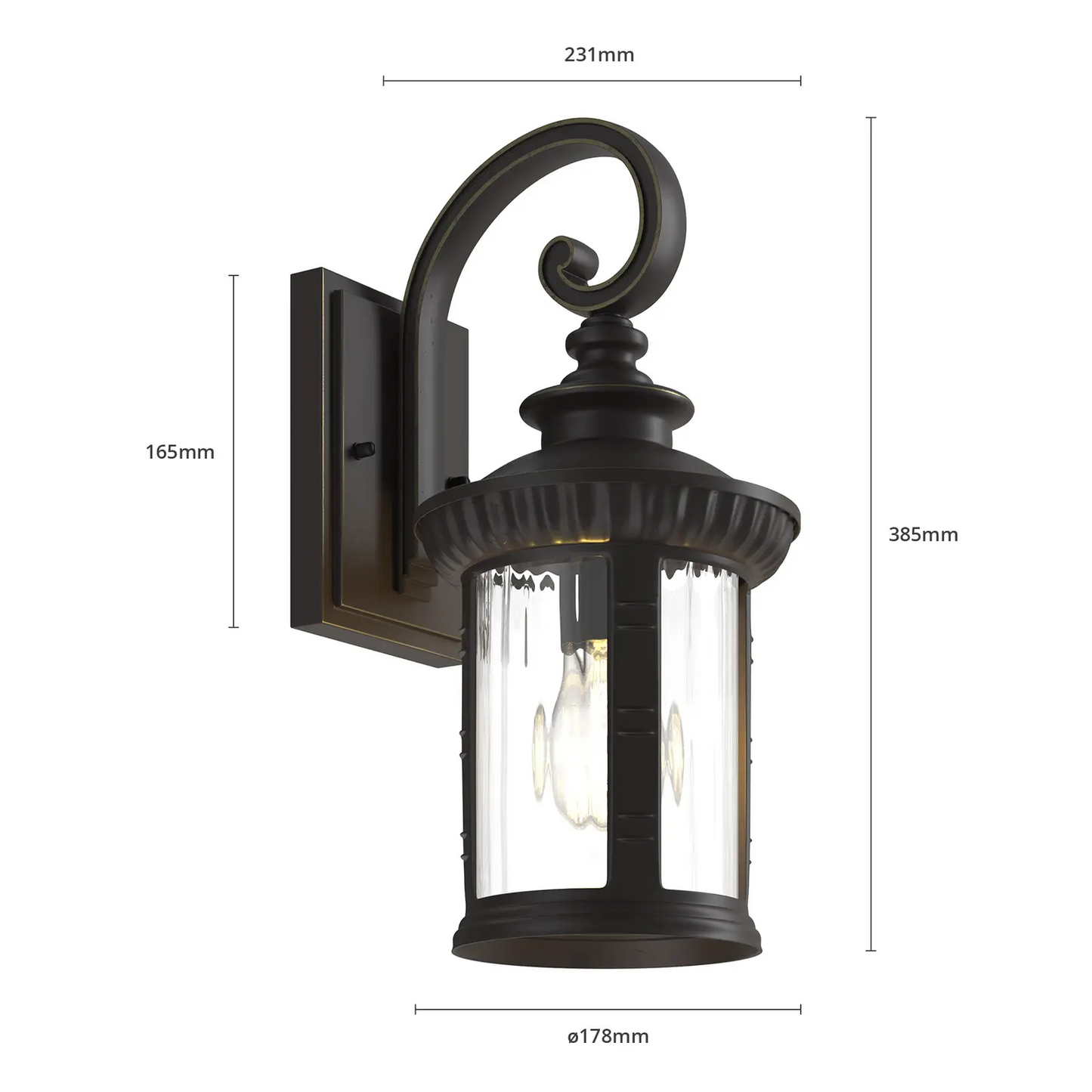 Lindby Barret lauko sieninis šviestuvas rudos spalvos