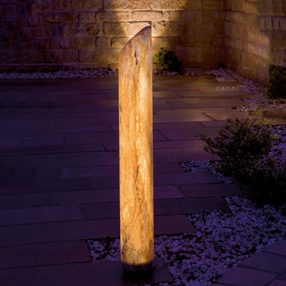 Šviečianti LED kolonėlė Sahara su smiltainiu, 41 cm