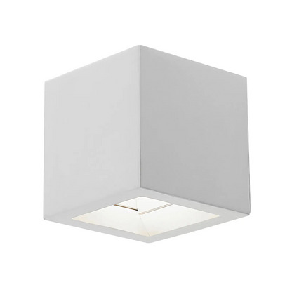 Lindby Quaso LED sieninis šviestuvas balto gipso