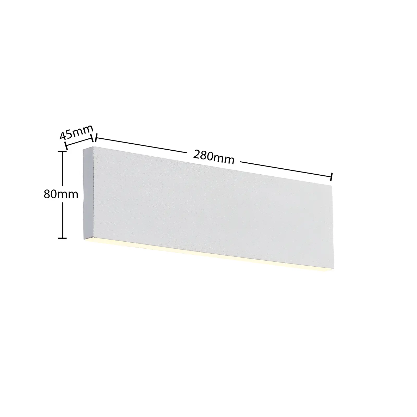 Lindby Ignazia LED sieninis šviestuvas, 28 cm, baltas
